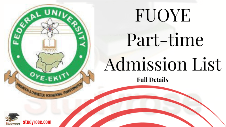 FUOYE Part-time Admission List