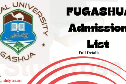 FUGASHUA Admission List