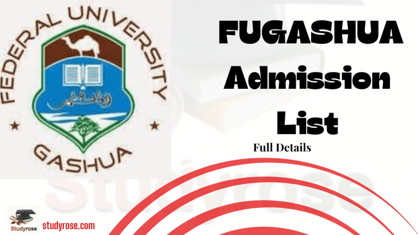FUGASHUA Admission List